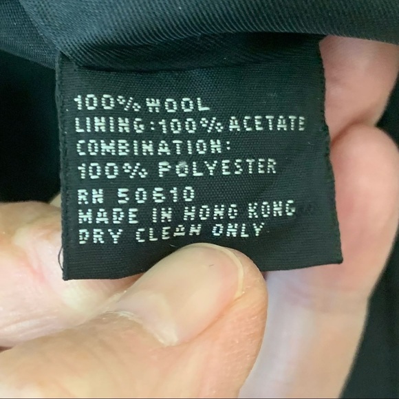 NOLAN MILLER Vintage Evening Jacket Blazer Black Wool Satin Embellished Size 10 - Picture 14 of 14